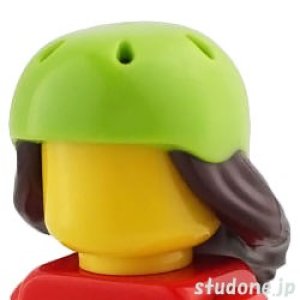 画像2: ヘア（スポーツヘルメット・ベントホール/ライム・ダークブラウン） (2)