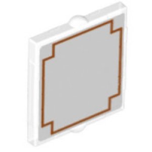 画像1: ガラス1x2x2(ダークオレンジフレーム) (1)