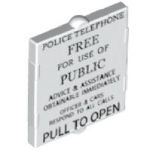 画像1: ガラス1x2x2（POLICE TELEPHONE... PULL TO OPEN） (1)