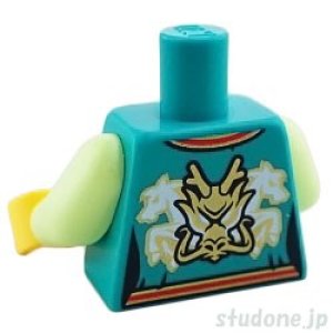 画像2: トルソー（ジャケット ダークターコイズ・ホース ヘッド/レッド トリム/ネックレス） (2)