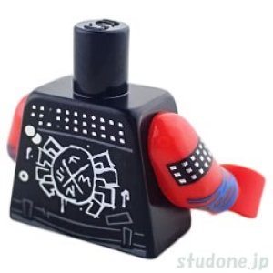 画像2: トルソー（バイカーベスト ブラック・ベルトバックル/セーフティピン/タタード シャツ ブルー） (2)