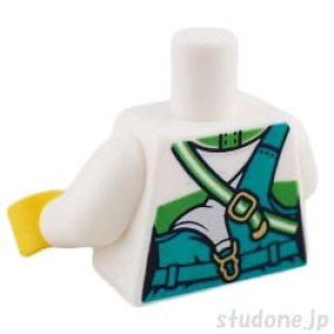 画像2: トルソー（オーバーオール ダークターコイズ・ストラップ ブライトグリーン） (2)