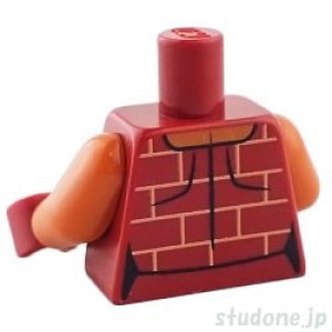 画像2: トルソー（シャツ ダークレッド・ブリック パターン） (2)