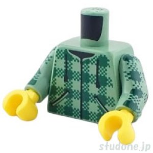 画像1: トルソー（バハシャツ・チェックパターン ダークグリーン） (1)