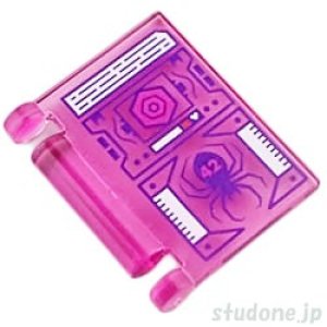画像1: ブックカバー（タブレットスクリーン トランスダークピンク・スパイダー） (1)