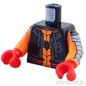 画像1: トルソー(ベスト ブラック・ドローストリング/フード レッド/スパイダー) (1)