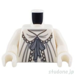 画像1: トルソー（ガウン ホワイト・リボン/レース エッジ） (1)