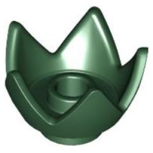 画像1: クラウン5ポイント・オープンセンタースタッド（ダークグリーン） (1)