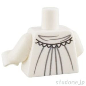 画像2: トルソー（ガウン ホワイト・リボン/レース エッジ） (2)