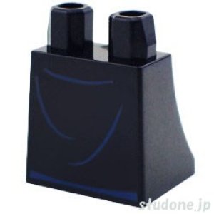 画像1: スカート・ローワーボディ（ブラック・ダークブルー フォルド） (1)