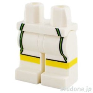 画像1: レッグ（ホワイト・ライム ライン/ニーライン イエロー） (1)