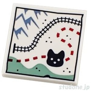 画像1: 2x2タイル（マップ・オオカミ ヘッド/線路/点線 パターン） (1)