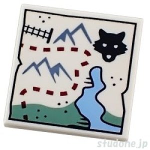 画像1: 2x2タイル（マップ・オオカミ ヘッド/山/点線 パターン） (1)