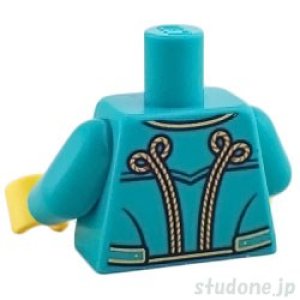 画像2: トルソー（ジャケット ダークターコイズ・ゴールド フィリグリー パイピング/フリル） (2)