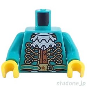 画像1: トルソー（ジャケット ダークターコイズ・ゴールド フィリグリー パイピング/フリル） (1)