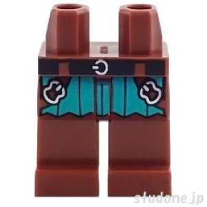 画像1: レッグ（レディッシュブラウン・ベルト/サーコート ダークターコイズ） (1)