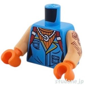 画像1: トルソー（ノースリーブシャツ ダークアジュール・ストラップ/アーム タトゥー） (1)