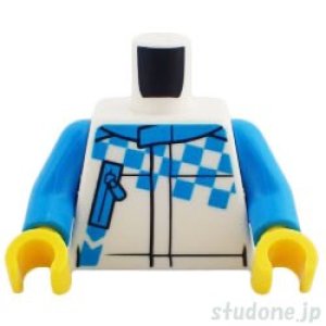 画像1: トルソー（レーシング ジャケット ホワイト・チェック パターン ダークアジュール） (1)