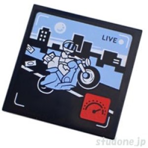 画像1: 4x4タイル（ブロードキャスト/LIVE・メーター アイコン・バイク） (1)