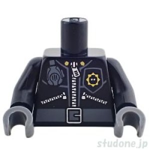 画像1: トルソー（ポリス ジャケット ブラック・3ジッパー/バッジ/ラジオ・ハンド ホワイト） (1)