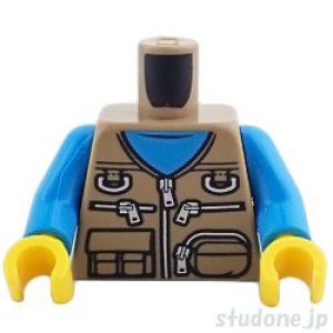 画像1: トルソー（ベストダークタン/ジッパー ポケット・シャツ ダークアジュール） (1)