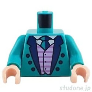 画像1: トルソー（タキシード ジャケット ダークターコイズ・ベスト ストライプ） (1)