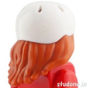 画像1: ヘア（スポーツヘルメット・TYPE2・ベントホール/ホワイト・ダークオレンジ） (1)