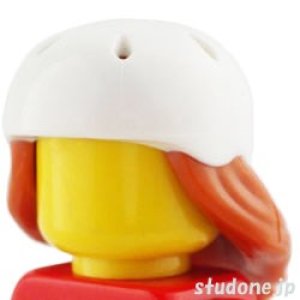 画像2: ヘア（スポーツヘルメット・TYPE2・ベントホール/ホワイト・ダークオレンジ） (2)