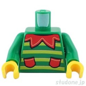 画像1: トルソー（セーター グリーン・ライム ストライプ/スカラップカラー） (1)