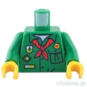 画像1: トルソー（シャツ グリーン・スカーフ/スカウト バッジ） (1)