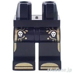 画像1: レッグ（ブラック・スカル/ゴールド エラボレイト トリム） (1)