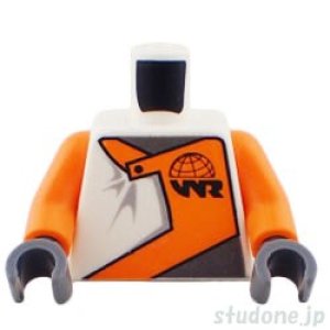 画像1: トルソー（レーサー ジャケット ホワイト・オレンジ パネル WR） (1)