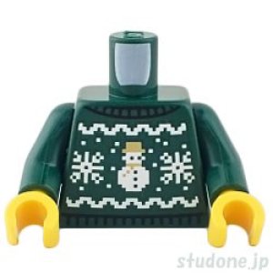 画像1: トルソー（フェアアイルセーター ダークグリーン・スノーマン/スノーフレーク） (1)