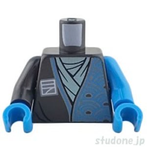 画像1: トルソー（チュニック パールダークグレー・ダークアジュール パターン） (1)