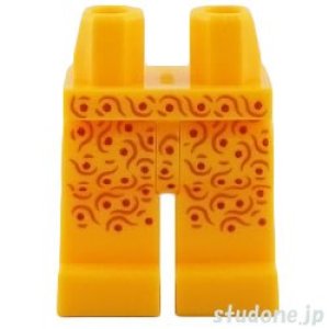 画像1: レッグ（ブライトライトオレンジ・ダークレッド ドット/スワール） (1)