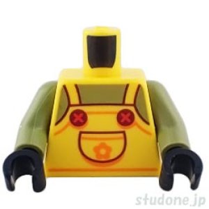 画像1: トルソー（オーバーオール イエロー・シャツ オリーブグリーン） (1)