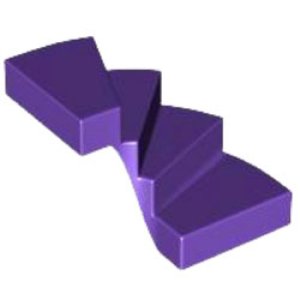 画像1: 階段カーブ6x6x4（ダークパープル） (1)