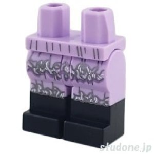 画像1: レッグ（ラベンダー・シルバー スクイグリー/ブーツ ブラック） (1)