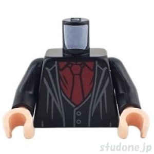 画像1: トルソー（ローブ ブラック・シャツ/ネクタイ ダークレッド） (1)