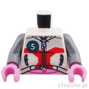 画像1: トルソー（ジャケット ホワイト・シルバー/レッド パネル/ナンバー5） (1)