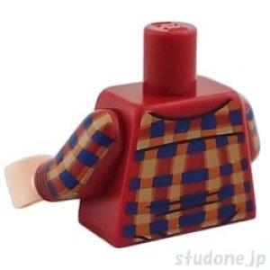 画像2: トルソー（チェック シャツ ダークレッド・アンダーシャツ タン） (2)