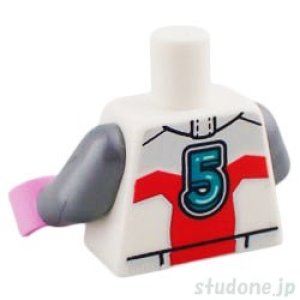 画像2: トルソー（ジャケット ホワイト・シルバー/レッド パネル/ナンバー5） (2)