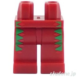 画像1: レッグ（ダークレッド・ブライトグリーン/レッド トリム） (1)