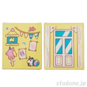 画像1: ガラス1x6x6（窓・スティックユニコーン/トカゲ/ビーチボール//写真/マップ） (1)