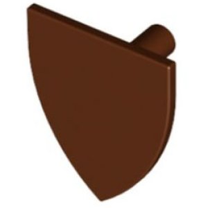 画像1: レディッシュブラウン シールド（逆三角形） (1)