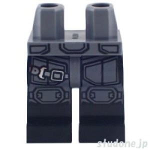 画像1: レッグ（ダークブルーイッシュグレー・アーマー/シルバー バックル/ニーバッド） (1)