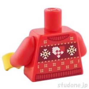 画像2: トルソー（フェアアイルセーター レッド・ハート/スノーフレーク） (2)