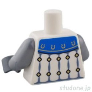 画像2: トルソー（キャッスル サーコート ホワイト・青い盾 バハムート /ダイヤモンド付きサンドブルー トリム） (2)