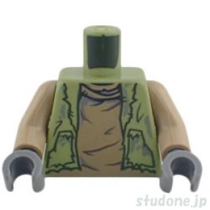 画像1: トルソー（タダード ベスト オリーブグリーン・フード/汚れ） (1)