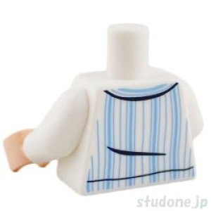 画像2: トルソー（パジャマ ホワイト・ストライプ ブライトライトブルー） (2)